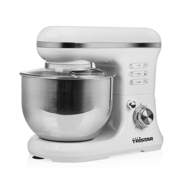 Tristar MX-4817 Foodprocessor - Inklusiv 3 dejkroge - Hvid