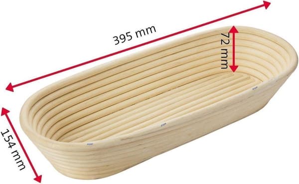 Westmark Nostatuskori, 1500-2000 g leipätaikinalle, soikea, pituus: n. 40 cm, rottinki, vaalea beige