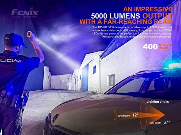 Fenix TK35 Ultimate Edition V2.0 5000 lumenia - 400 m