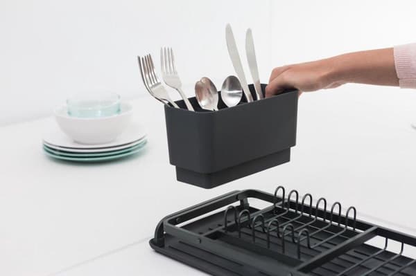 Brabantia SinkSide Dish Rack Compact - tummanharmaa