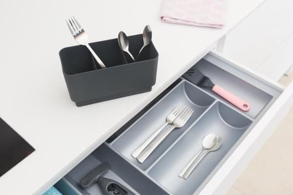 Brabantia SinkSide Dish Rack Compact - tummanharmaa