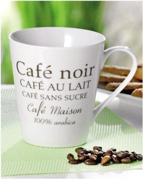 Esmeyer kaffemuggsset fakta 6 delar, porslin, vit, 24 x 17 x 11 cm, 6
