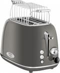 Miniatyrbillede 11 af 11: ProfiCook PC-TA 1193 retro brødrister, 2 skiver brødrister, vintage look, rustfrit stål lakeret hus, bollestativ, trinløs justerbar bruningsgrad, cent