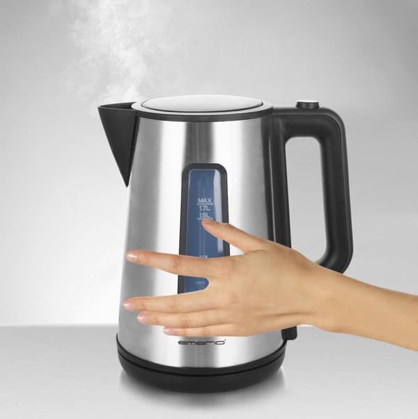 Emerio WK-122829 - Vattenkokare 1,7L 2200W Rostfritt stål/svart