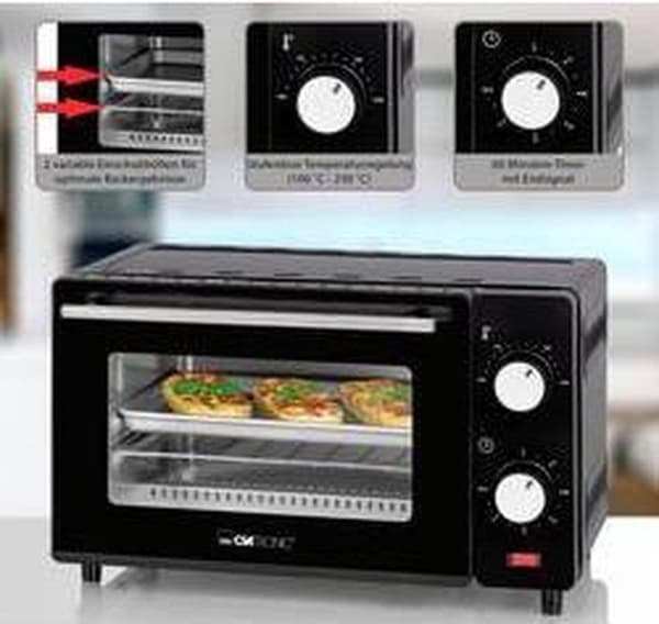 Clatronic MB 3746 - Miniuuni - 8 litraa - 650 W -Musta