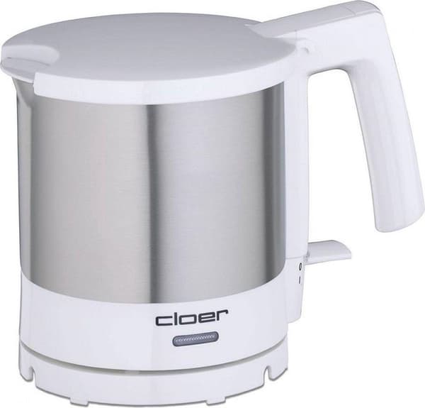 Cloer 4721 Kedel 2000W 1L Rustfrit Stål/Hvid