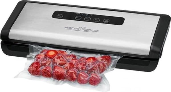 ProfiCook VK 1146 - Tyhjiötiiviste - 800 mbar - Musta, ruostumaton teräs