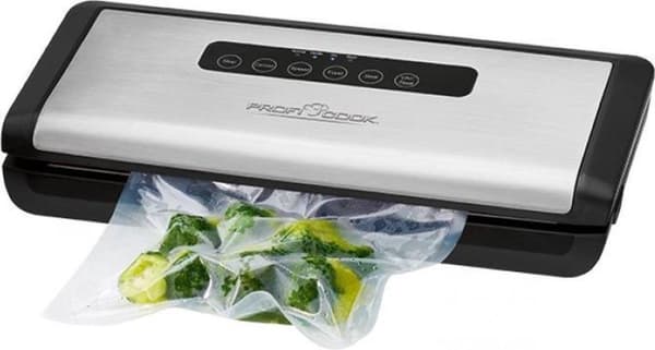 ProfiCook VK 1146 - Tyhjiötiiviste - 800 mbar - Musta, ruostumaton teräs