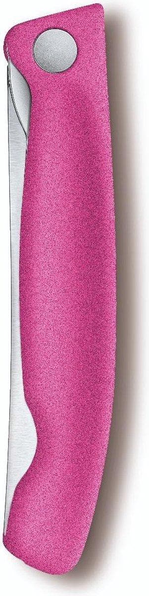 Victorinox Swiss Classic hopfällbar tomatkniv skalkniv - 11 cm - tandad - rosa
