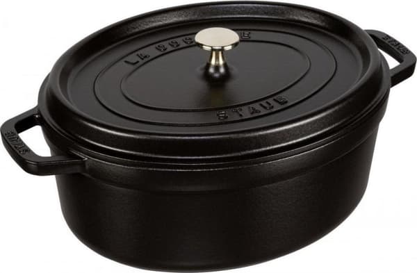 Staub - Oval Cocotte 31 cm - sort