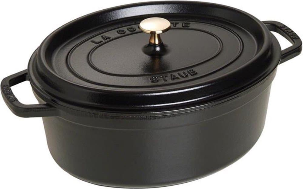 Staub - Oval Cocotte 31 cm - svart