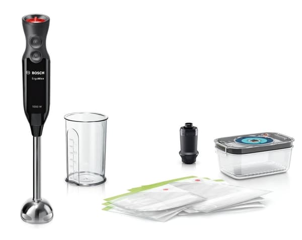 Bosch Ergomixx MS6CB61V1 - Stavblender - Sort - Inklusiv vakuumtilbehør