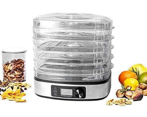 Rommelsbacher automatisk dehydrator DA 350 - 5 torknivåer, torkyta 0,42 m², temperaturval från 35 °C till 75 °C, 36 timmars timer, automatisk avstängn