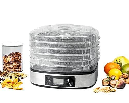 Rommelsbacher automatisk dehydrator DA 350 - 5 torknivåer, torkyta 0,42 m², temperaturval från 35 °C till 75 °C, 36 timmars timer, automatisk avstängn