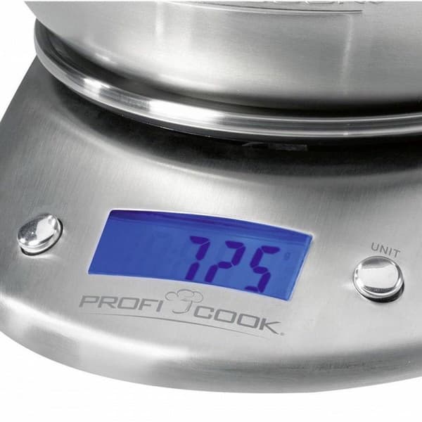ProfiCook KW 1040 - Keittiövaaka - Ruostumaton teräs - Kulholla