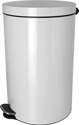 Helit H2404105 - Silver Ion Pedal Bin, "riddaren", 5 liter, vit