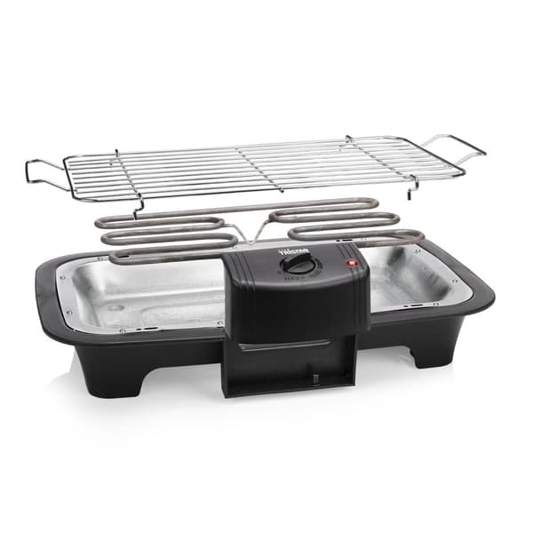 Tristar BQ-2883 sähkögrilli seisova - Voidaan käyttää pöytägrillinä - Säädettävä termostaatti - 2000 wattia