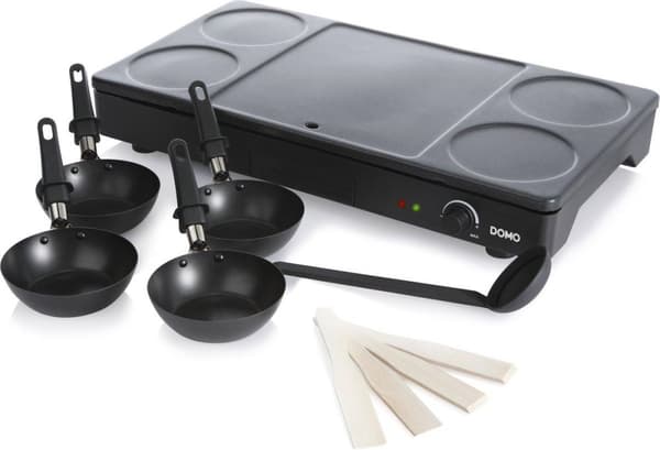 Domo DO8712W - Wok-setti - Juhlasetti grillillä - 4 pannua