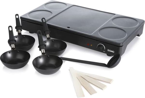 Domo DO8712W - Wok-setti - Juhlasetti grillillä - 4 pannua