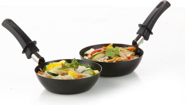 Domo DO8712W - Wok-setti - Juhlasetti grillillä - 4 pannua