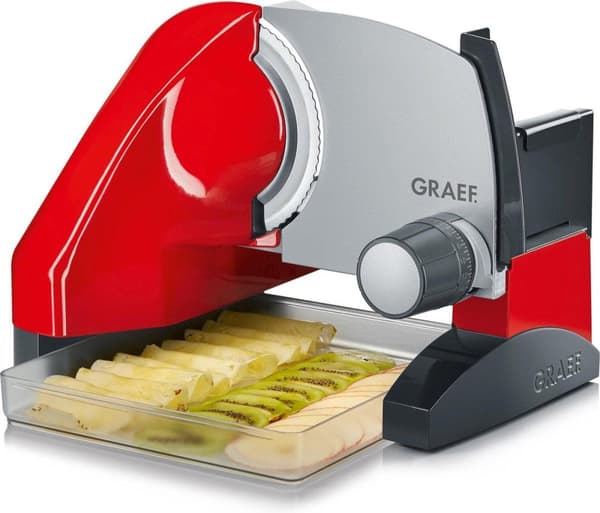 Graef SKS 500 skärmaskin Elektrisk 170 W Svart, Röd, Rostfritt stål Metall