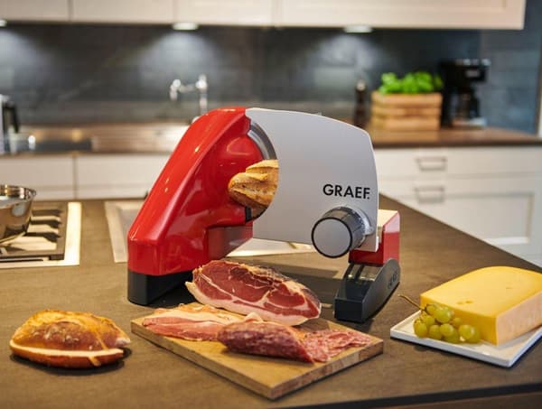 Graef SKS 500 skärmaskin Elektrisk 170 W Svart, Röd, Rostfritt stål Metall