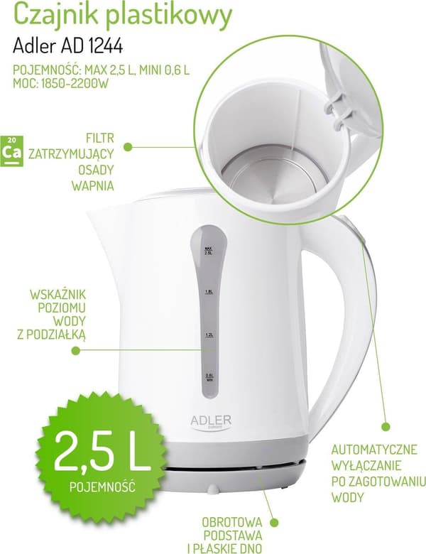Adler AD 1244 Vattenkokare - 2,5L