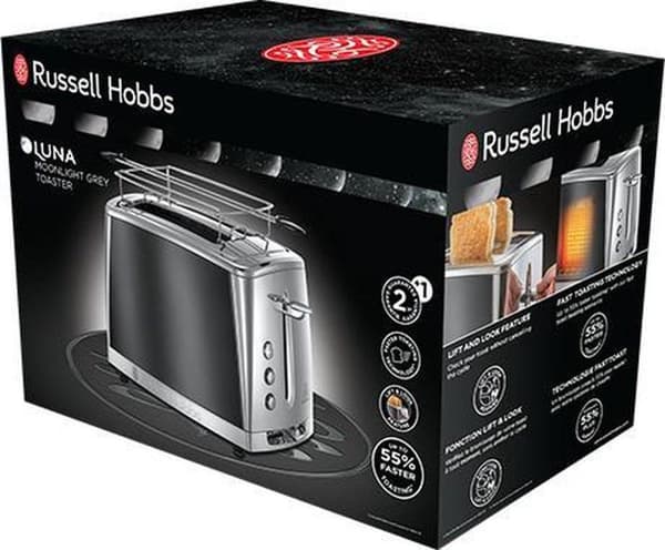 Russel lHobbs 23221-56 Luna Moonlight Grey - Brødrister - Grå