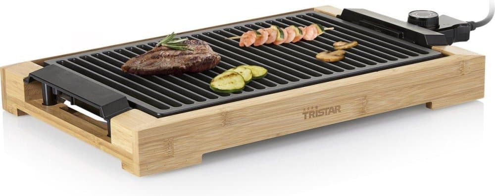 Tristar BP-2785 Grill & Elgrill - Med stilrent bambuhus - Bakyta: 37 x 25 cm