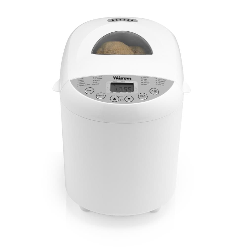 Tristar BM-4586 Brödmaskin - 19 bakprogram - 1000 gram - inkl glutenfritt program - Vit