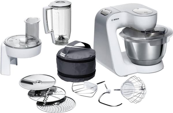 Bosch MUM58W20 foodprocessor 3,9 l Sølv, Hvid 1000 W