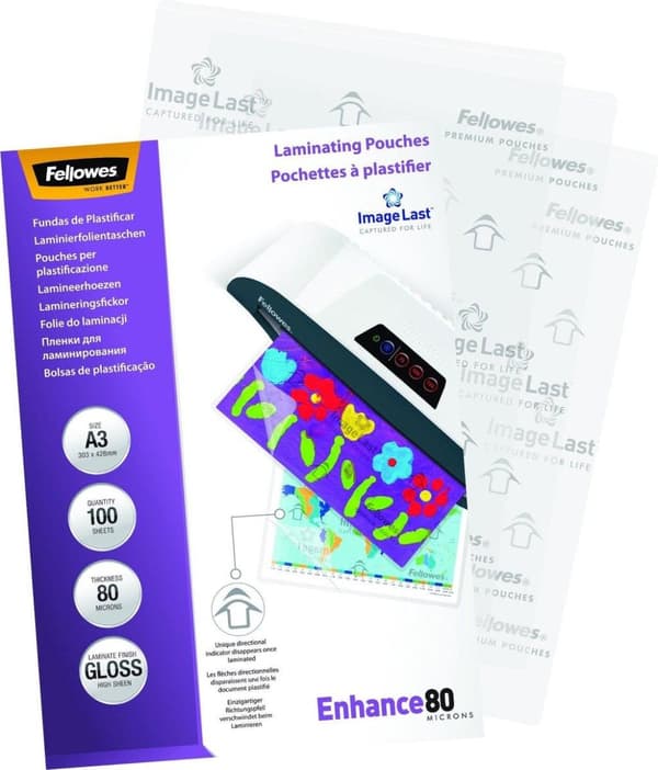 Fellowes Lamineringsfilm ImageLast A3, 80 mikron, 100 stk