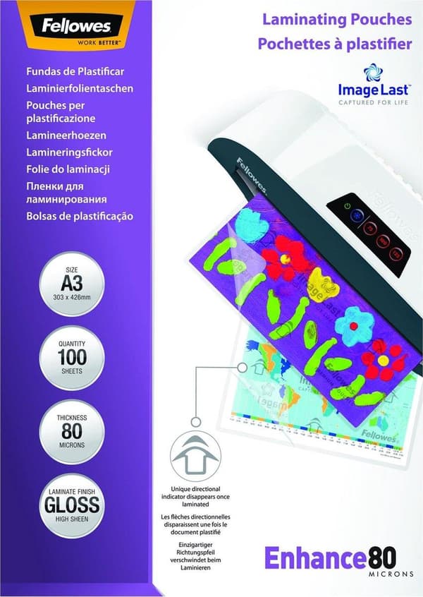 Fellowes Lamineringsfilm ImageLast A3, 80 mikron, 100 stk