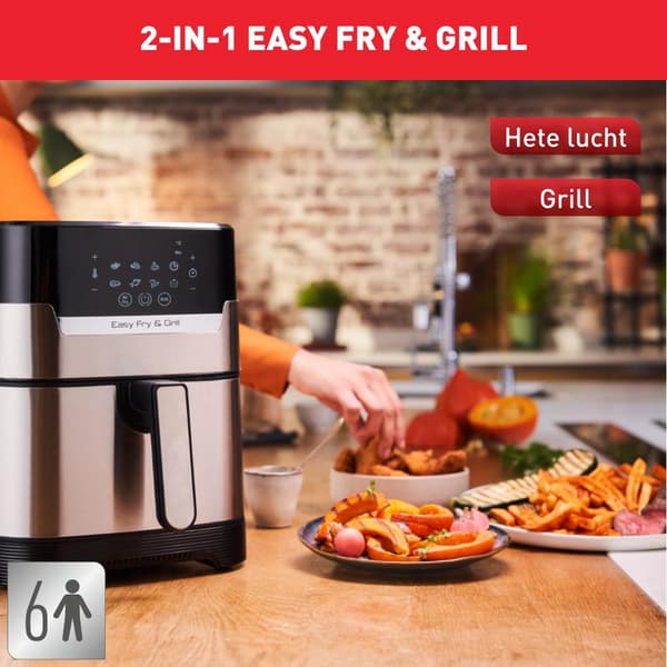 Tefal Easy Fry & Grill Precision EY505D 2-i-1 varmluftsfritös