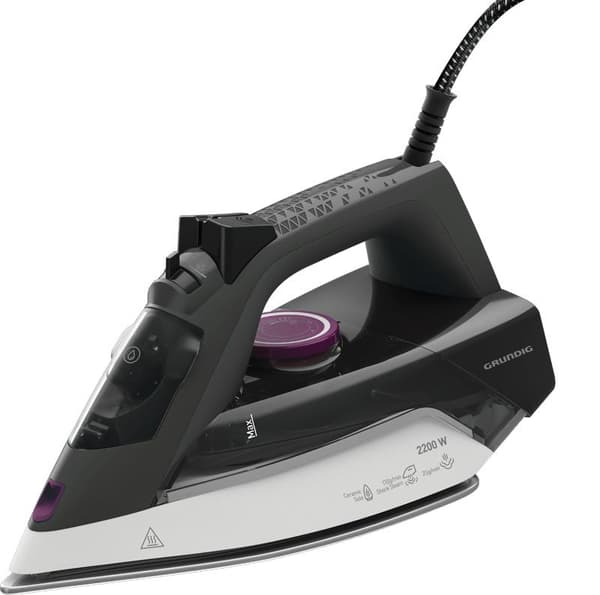 Grundig SI 4850 höyrysilitysrauta, harmaa/valkoinen/violetti