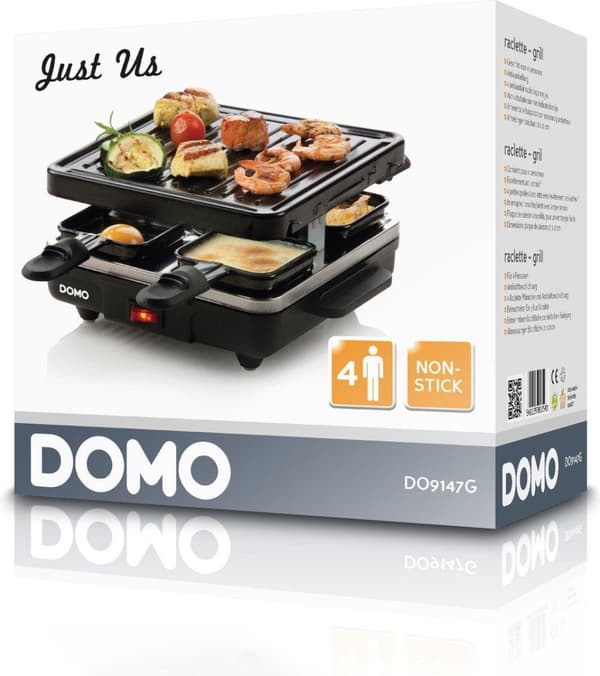 Domo DO9147G - Gourmet-setti - Raclette-setti - Kompakti - 4 hengelle