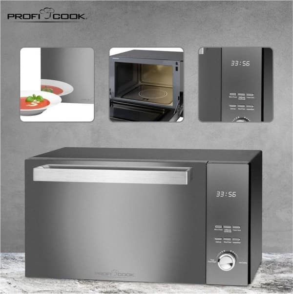 ProfiCook MWG 1204 -Fristående mikroovn med grill - sort