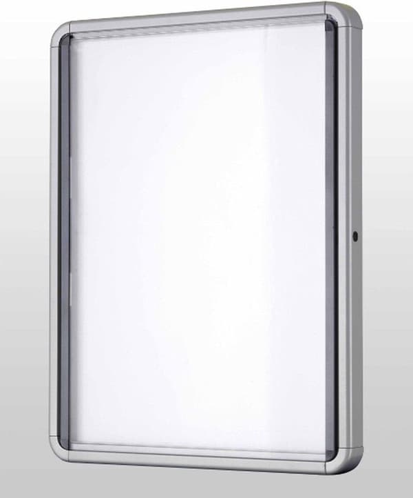 Nobo Premium Plus Låsbar inre vitrin i glas Magnetisk med sidolås - 8xA4 Storlek - Silver/Vit