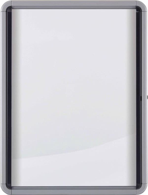 Nobo Premium Plus Låsbar inre vitrin i glas Magnetisk med sidolås - 8xA4 Storlek - Silver/Vit
