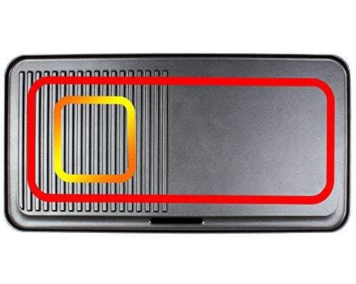Rommelsbacher BBQ 2003 -pöytägrilli turboalueella, 3-kerroksinen tarttumaton pinnoite, keittopinta 50 x 25 cm, 1900 wattia