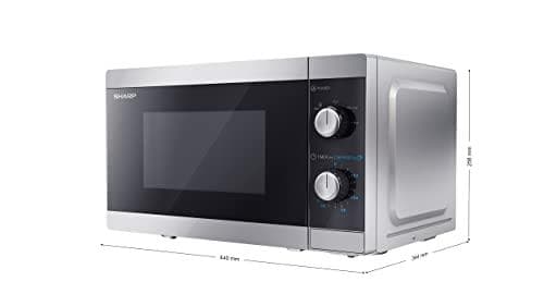 Sharp Hvidevarer YC-MS01E-S Mikrobølgebordplade Solo Mikrobølgeovn 20L 800W (YC-MS01ES)