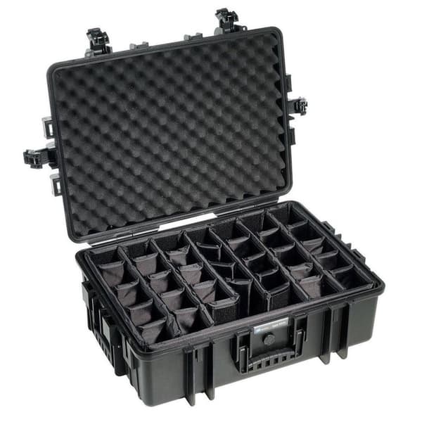 B&W Outdoor.cases Tyyppi 6500 musta / jakaja