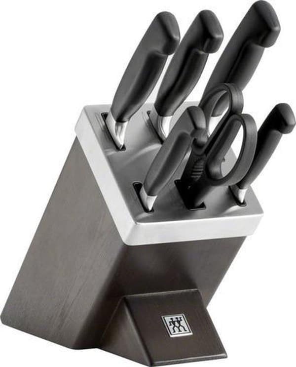 Zwilling Four Stars 7 - Piece Knife Block Itseteroittuva