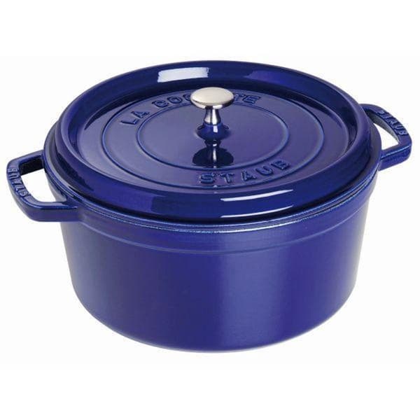 Staub cocotte - rund - 24 cm - mörkblå
