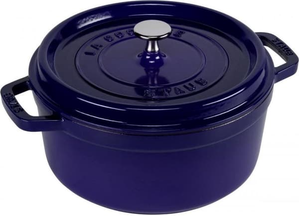 Staub cocotte - rund - 24 cm - mörkblå