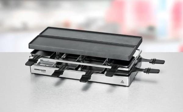 Rommelsbacher RC1600 4+4 Persons Raclette Grill 1950W Sølv/Sort