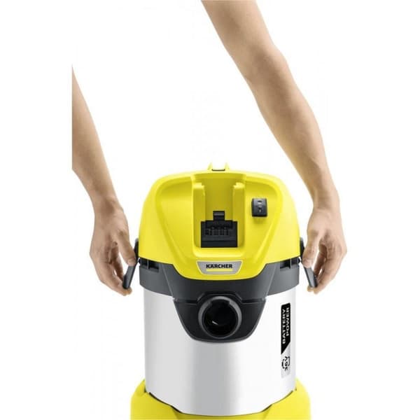 Kärcher WD 3 Premium Batteridammsugare - 36 Volt - Exklusivt batteri och laddare - Blåsfunktion - 17 liter Svart, Gul