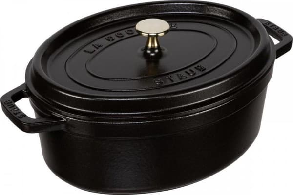 Staub - Oval Cocotte 29 cm - musta