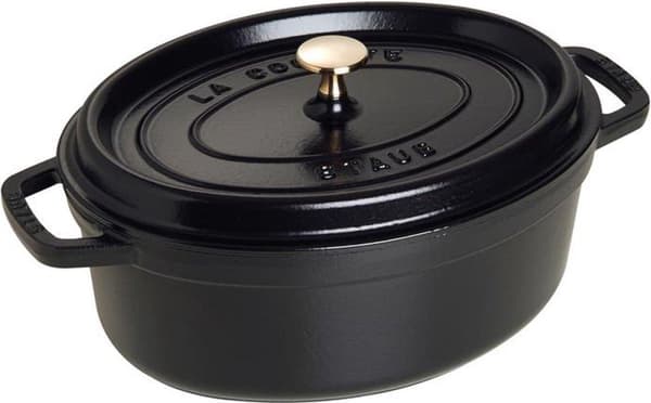 Staub - Oval Cocotte 29 cm - svart