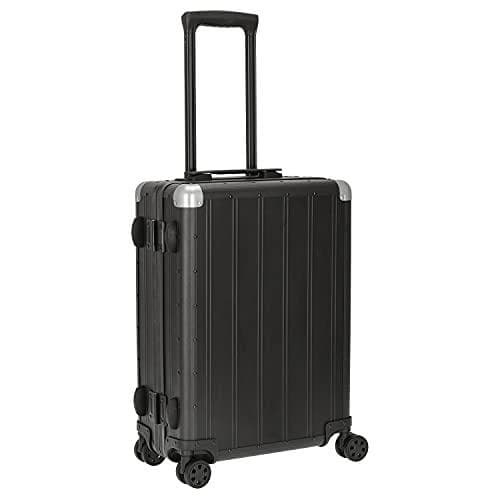 Alumaxx 45171 - Orbit reseväska, vagnväska av aluminium, vagnväska med 4 dubbla 360° slätgående hjul, svart väska ca 54 cm